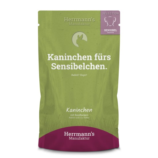 Herrmanns Sensitive Konijn met Rijst Flakes, 150 g