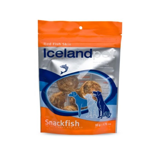 Peau de poisson rouge séchée pour animaux de compagnie d'Islande