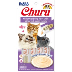 Inaba Kat Churu Puree Kip met Garnaal