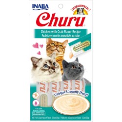 Inaba Kat Churu Puree Kip met Krab