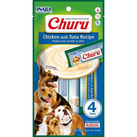 Inaba Dog Churu Purée de Poulet au Thon