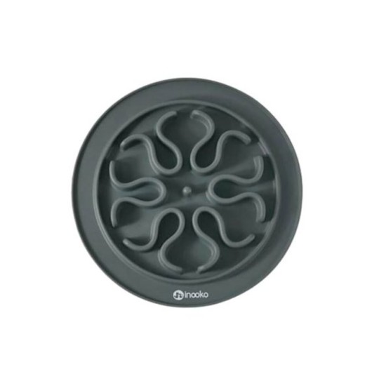 Inooko Gamelle Anti-Choc pour Chat Anthracite