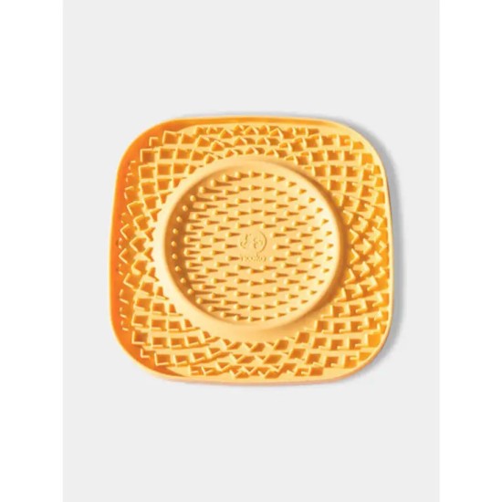 Inooko Plaque à lécher pour chien Jaune