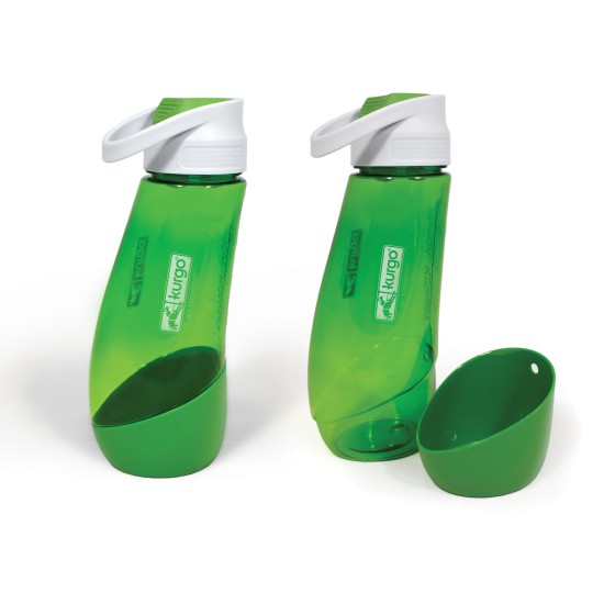 Kurgo H2O Bottle & Bowl, Groen