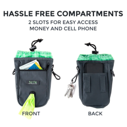 Mighty Paw Treat Pouch, Zwart/Oranje