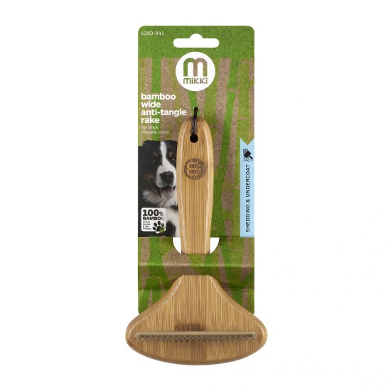 Mikki Bamboo Râteau Anti-Enchevêtrement Large