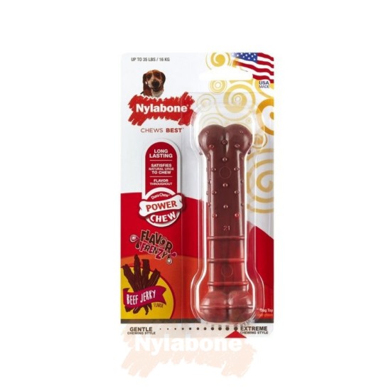 Nylabone Chew Textured Bone Beef Jerky, wolf