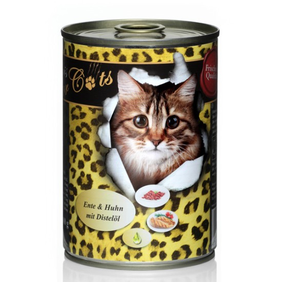 O'Canis Katten Blikvoer Eend, Kip en Saffloerolie, 400 g