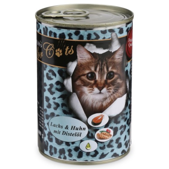 O'Canis Katten Blikvoer Kip, Zalm en Saffloerolie, 400 g