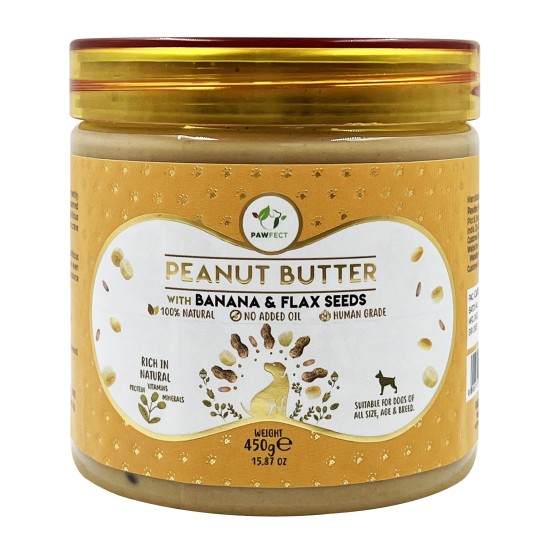 Pawfect Peanut Butter Banaan & Lijnzaad, 450 g