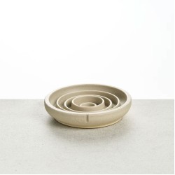 Pino Cat Slow Feeder Bowl, Owl Greige