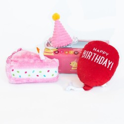 Boîte d'anniversaire Zippy Paws rose