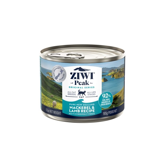 ZiwiPeak Kat Blikvoer makreel & lam, 185 g