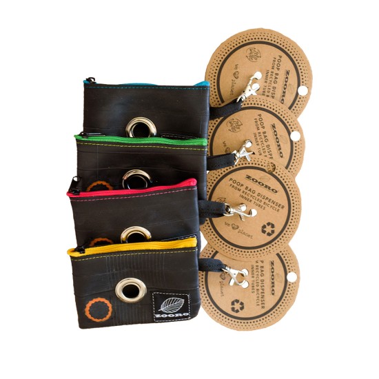 Support pour sac à crottes Zooro Zero Waste, jaune