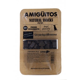 Amiguitos Dogsnack Varkenslever (kip & vis)