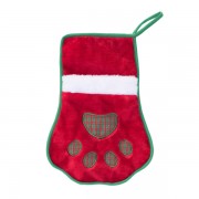 Zippy Paws Holiday Stocking Red Paw